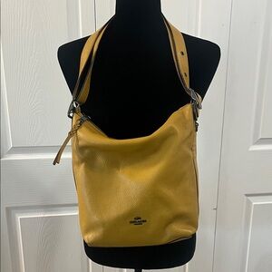 Coach Val Duffel Hobo Mustard Yellow Handbag